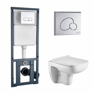 Комплект (инсталляция+унитаз+кнопка) WeltWasser MARBERG 410 + KEHLBACH 004 GL-WT + MAR 410 RD