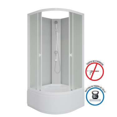 Душевая кабина Niagara Promo P90/40/MT/BK (900х900х1950) 4 места
