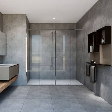 Душевая дверь в нишу Vincea Garda VDS-1G2170CL, 1700, хром, стекло прозрачное