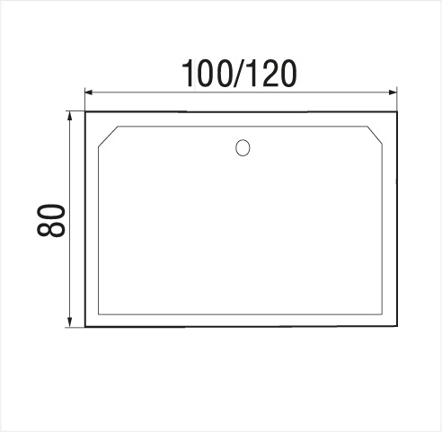 Поддон для душа Wemor 100/80/41 S