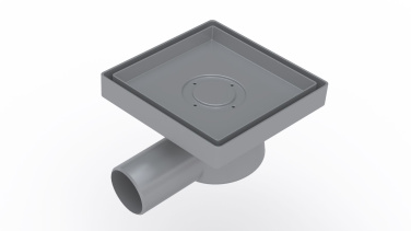 Трап для душа BERGES водосток напольный Trend Keramik 150*150 под керамическую плитку, D50 боковой