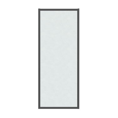 Душевая боковая стенка Grossman Style 200.K33.05.100.21.02 (100х195) черный матовый,стекло шиншилла, 1 место