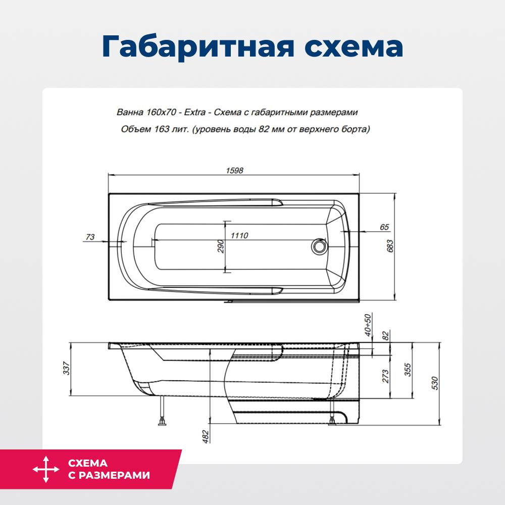 Размеры ванн для ванной комнаты
