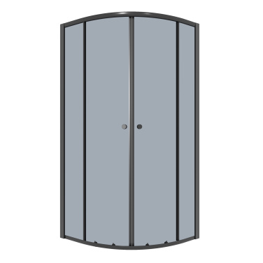 Душевой уголок Niagara Eco NG-1003-14T (80х80х190) четверть круга,раздвижное,черный,стекло тонированное,1 место, без поддона в комплекте
