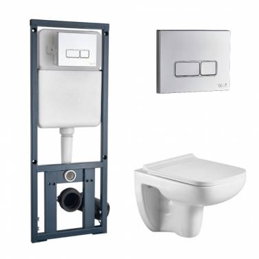 Комплект (инсталляция+унитаз+кнопка) WeltWasser MARBERG 410 + KEHLBACH 004 GL-WT + MAR 410 SE