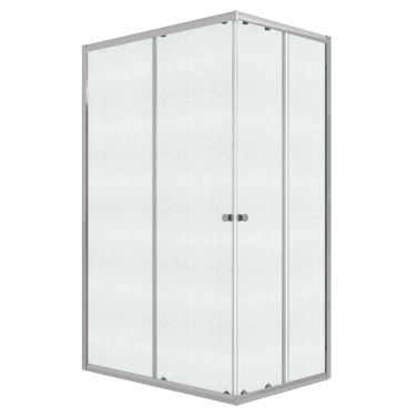 Душевой уголок Niagara Eco NG-1018-14QMT (100х80х190) прямоугольник,раздвижное,хром,стекло матовое,1 место, без поддона в комплекте