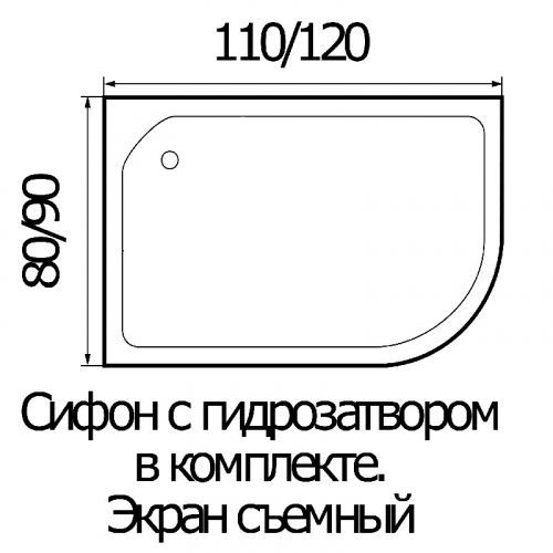 Душевой уголок River Don XL 120/90/24 МТ L 120*90*209 с поддоном