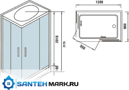 Душевая кабина WeltWasser WW500 Laine 1204