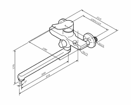 Смеситель для ванны AM.PM X-Joy F85A90000 универсальный Хром