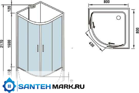 Душевая кабина WeltWasser WW500 Halle 801