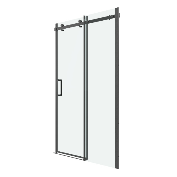 Душевая дверь в нишу Grossman Classic 100.K33.04.160.42.00 (160х195) графит сатин,стекло прозрачное,раздвижная, 1 место