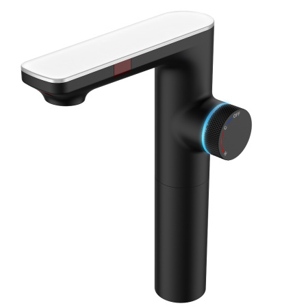 Смеситель для раковины Berges MORANS сенсорный высокий, черный матовый(076004)