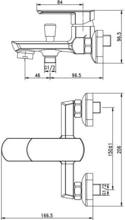 Смеситель Aquanet Cinetic AF120-20С Смеситель Aquanet Cinetic AF120-20С