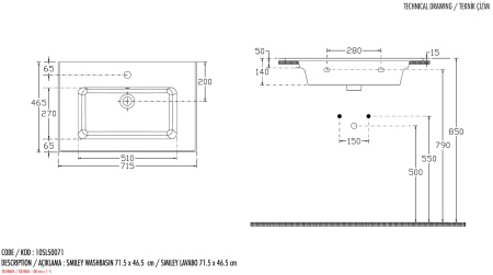 Раковина Allen Brau Fantasy 72 4.11011.20 белый глянец