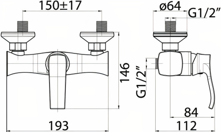 Смеситель для душа BelBagno Trula TRU-ESDM-CRM Смеситель для душа BelBagno Trula TRU-ESDM-CRM