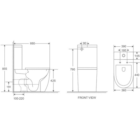 Унитаз WeltWasser Merzbach 011 XL GL-WT 10000012096 с бачком и сиденьем Микролифт