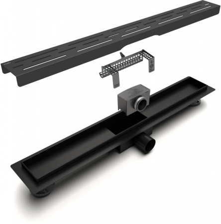 Трап для душа Esbano Meta решетка RAIN длина 70 см матовый черный