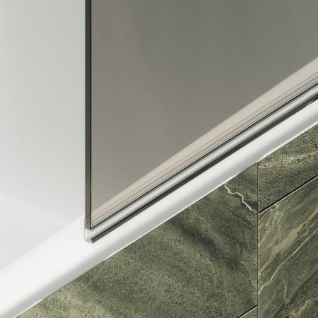 Шторка на ванну MaybahGlass поворотная на монопетле, 6 мм, Стекло Бронза, 40x140 (MGV-601-6) универсальная