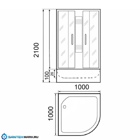 Душевая кабина Parly EC101 Душевая кабина Parly EC101