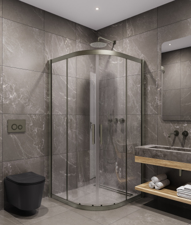 Душевой уголок Timo TPSS-90/13C-8, раздвиж 900*900*2000, проф никель, стекло проз 8 мм