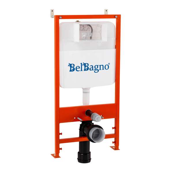 Комплект 2 в 1  BelBagno BB026 с кнопкой смыва BB050CR.MAT