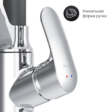 Смеситель для кухонной мойки AM.PM Like F8007802 Хром Черный