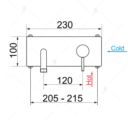 Смеситель RGW SP-45-10 B 230*100 мм/черный