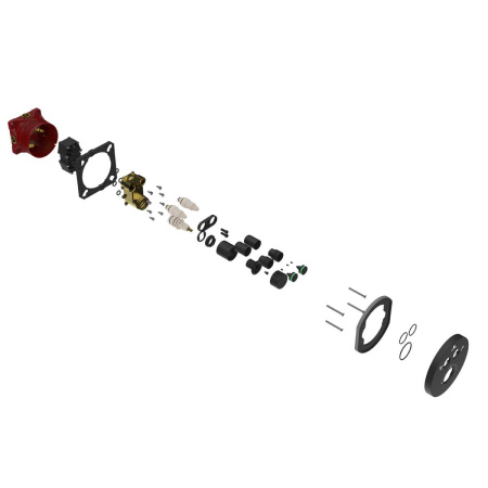 Смеситель для душа Vincea VSCV-322T-MMB двухфункциональный, термостатический, черный