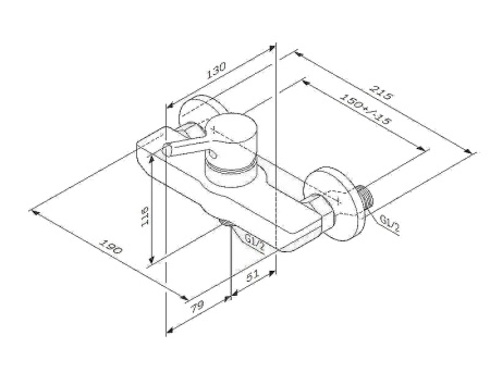 Смеситель для душа AM.PM X-Joy S F85B20000 Хром Смеситель для душа AM.PM X-Joy S F85B20000 Хром