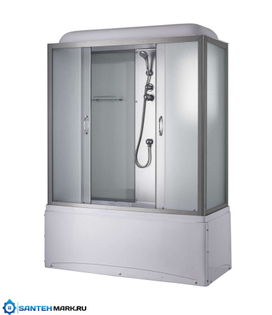 Душевая кабина Taliente TA-15070M 150x70 стекло рифленое, профиль матовый хром, правая