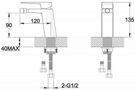 Смеситель для биде BelBagno Arlie ARL-BD-CRM