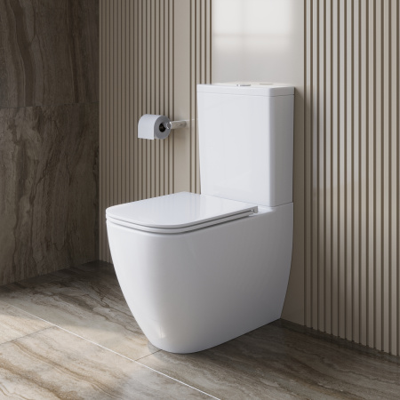 Унитаз BelBagno LUCE-TOR BB2197CP-TOR/SC/BB2197T безободковый со смывом TORNADO