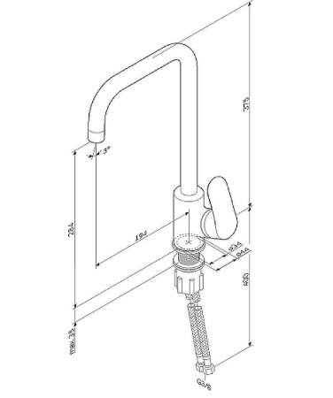 Смеситель для кухонной мойки AM.PM Like F8006011 Хром