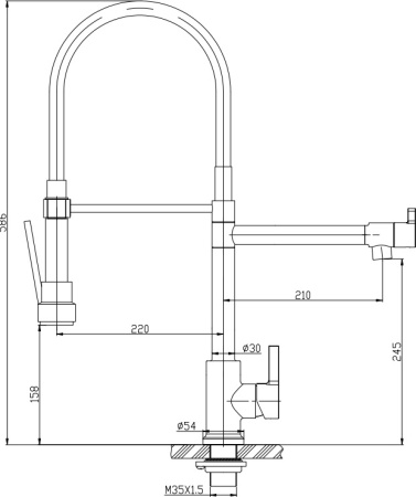 Смеситель для кухонной мойки BelBagno BB-LAM50-IN