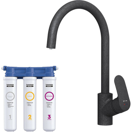 Смеситель для кухонной мойки AM.PM Like F8007S22 Черный матовый