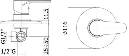 Смеситель Paffoni Green GR010CR (с внутренней частью)