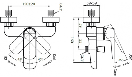 Смеситель Cezares Grace GRACE-C-VD-01