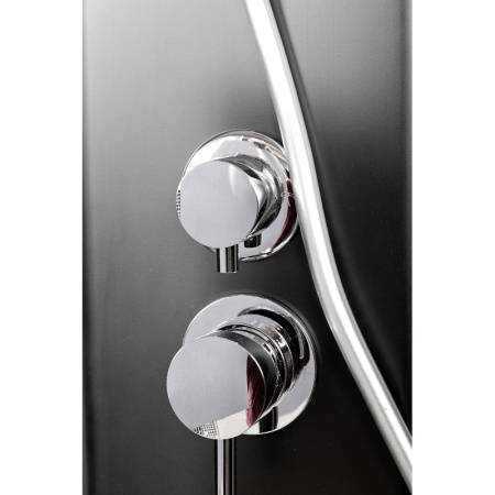 Душевая кабина DTO L 801 EL BLACK 100x100 с электрикой Душевая кабина DTO L 801 EL BLACK 100x100 с электрикой