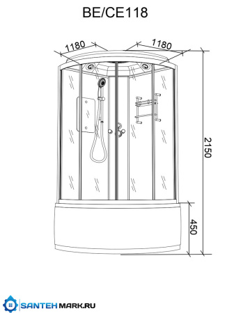 Душевая кабина Parly CN118