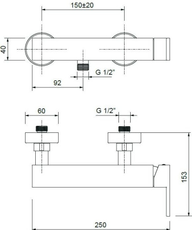 Смеситель для душа Cezares Unika UNIKA-DM-NOP