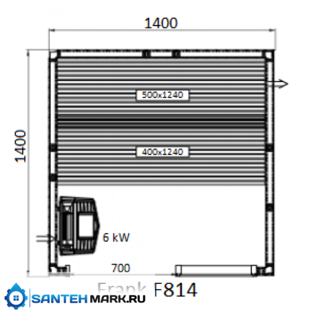 Сауна Frank F 813 (220x140x210) Липа Экстра