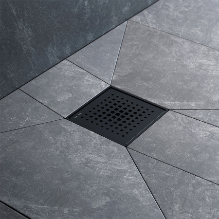 Трап для душа Am.Pm MasterFlow 10 W01BD-P11-010-01BM с Черной матовой решеткой Cut Gradient