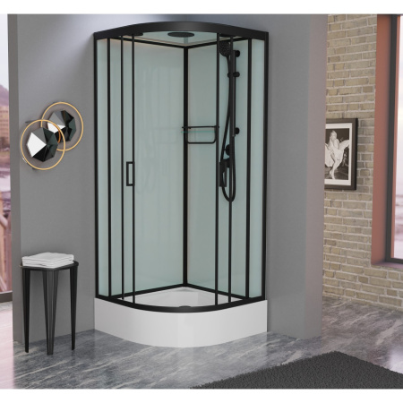 Душевая кабина Frank F409/1 Black 90x90