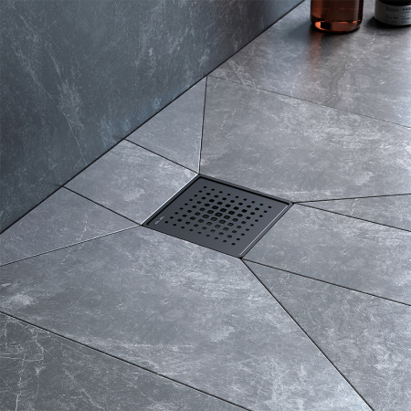 Трап для душа Am.Pm MasterFlow 10 W01BD-P11-010-01BM с Черной матовой решеткой Cut Gradient