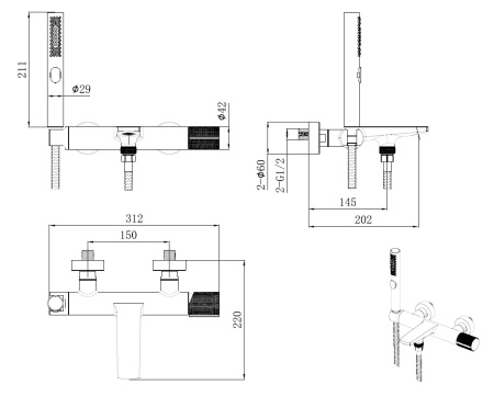 Смеситель Allen Brau Liberty 5.33006-31 черный матовый