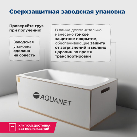 Ванна Aquanet Santiago 160x160 (с каркасом и фронтальной панелью)
