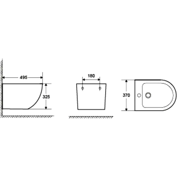 Биде с инсталляцией WeltWasser BAMBERG 480 BD+MERZBACH 005 MT-GR серое матовое
