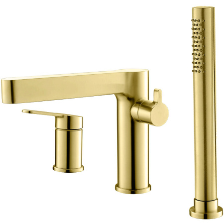 Смеситель для ванны BelBagno Delta DEL-BVD3-BORO Золото брашированное