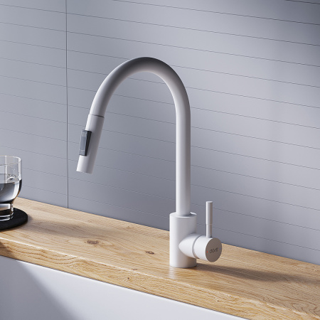 Смеситель для кухонной мойки Dorff Logic D3007533 Белый