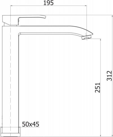 Смеситель для раковины Cezares Livello LIVELLO-LSM1-A-01-W0